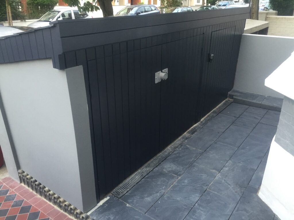 Smart bike and bin shed for the front garden